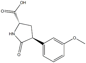 5-OXO-(+/-)-TRANS-4-(3-METHOXYLPHENYL)-PYRROLIDINE-2-CARBOXYLIC ACID Struktur