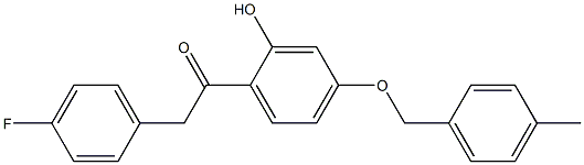 1-(4-(4-METHYLBENZYLOXY)-2-HYDROXYPHENYL)-2-(4-FLUOROPHENYL)ETHANONE Struktur