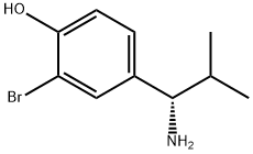 4-((1S)-1-AMINO-2-METHYLPROPYL)-2-BROMOPHENOL Struktur