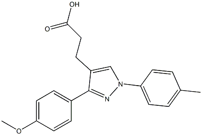 3-(3-(4-METHOXYPHENYL)-1-P-TOLYL-1H-PYRAZOL-4-YL)PROPANOIC ACID Struktur