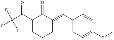 2-(E)-(P-METHOXYBENZYLIDENE)-6-(TRIFLUOROACETYL)CYCLOHEXANONE Struktur