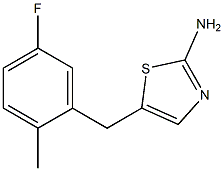 5-(5-FLUORO-2-METHYLBENZYL)-1,3-THIAZOL-2-AMINE Struktur