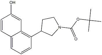 1-BOC-3-(7-HYDROXY-NAPHTHALEN-1-YL)-PYRROLIDINE Struktur