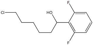 6-CHLORO-1-(2,6-DIFLUOROPHENYL)-1-HEXANOL Struktur