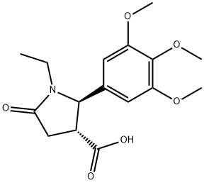 (2R,3R)-1-ETHYL-5-OXO-2-(3,4,5-TRIMETHOXYPHENYL)PYRROLIDINE-3-CARBOXYLIC ACID Struktur