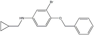 (1S)[3-BROMO-4-(PHENYLMETHOXY)PHENYL]CYCLOPROPYLMETHYLAMINE Struktur