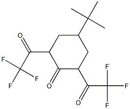 4-TERT-BUTYL-2,6-BIS(TRIFLUOROACETYL)CYCLOHEXANONE Struktur