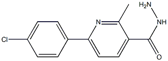 6-(4-CHLOROPHENYL)-2-METHYLPYRIDINE-3-CARBOHYDRAZIDE Struktur