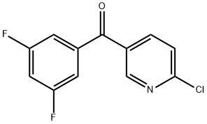 2-CHLORO-5-(3,5-DIFLUOROBENZOYL)PYRIDINE Struktur