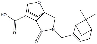 3-(6,6-DIMETHYL-BICYCLO[3.1.1]HEPT-2-EN-2-YLMETHYL)-4-OXO-10-OXA-3-AZA-TRICYCLO[5.2.1.0(1,5)]DEC-8-ENE-6-CARBOXYLIC ACID Struktur