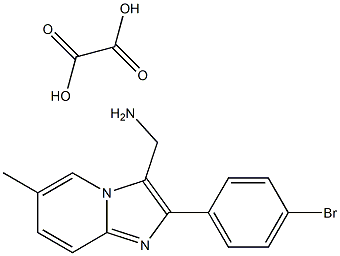 C-[2-(4-BROMO-PHENYL)-6-METHYL-IMIDAZO[1,2-A]-PYRIDIN-3-YL]-METHYLAMINE OXALATE Struktur