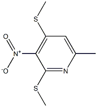 6-METHYL-2,4-BIS-METHYLSULFANYL-3-NITRO-PYRIDINE Struktur