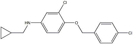 (1R)(3-CHLORO-4-[(4-CHLOROPHENYL)METHOXY]PHENYL)CYCLOPROPYLMETHYLAMINE Struktur