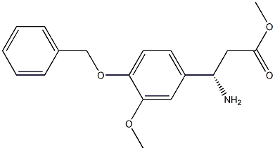 METHYL (3S)-3-AMINO-3-[3-METHOXY-4-(PHENYLMETHOXY)PHENYL]PROPANOATE Struktur