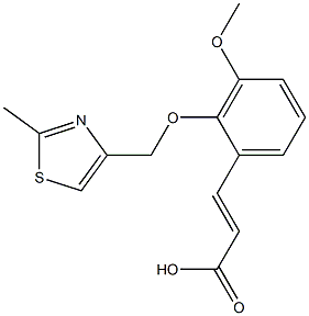 (2E)-3-[3-METHOXY-2-[(2-METHYL-1,3-THIAZOL-4-YL)METHOXY]PHENYL]ACRYLIC ACID Struktur