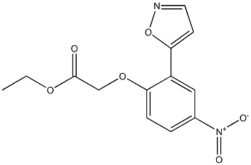 ETHYL 2-(2-(ISOXAZOL-5-YL)-4-NITROPHENOXY)ACETATE Struktur