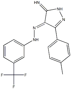 (4E)-5-IMINO-3-(4-METHYLPHENYL)-1,5-DIHYDRO-4H-PYRAZOL-4-ONE [3-(TRIFLUOROMETHYL)PHENYL]HYDRAZONE Struktur