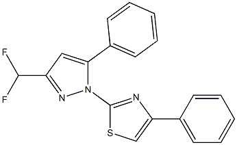 2-[3-(DIFLUOROMETHYL)-5-PHENYL-1H-PYRAZOL-1-YL]-4-PHENYL-1,3-THIAZOLE Struktur