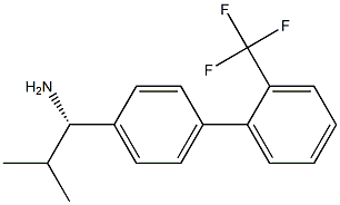 (1S)-2-METHYL-1-(4-[2-(TRIFLUOROMETHYL)PHENYL]PHENYL)PROPYLAMINE Struktur