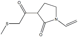 3-(2-METHYLSULFANYL-ACETYL)-1-VINYL-PYRROLIDIN-2-ONE Struktur