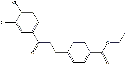 3-(4-CARBOETHOXYPHENYL)-3',4'-DICHLOROPROPIOPHENONE Struktur