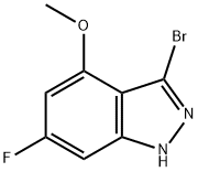 3-BROMO-6-FLUORO-4-METHOXYINDAZOLE Struktur