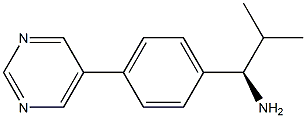 (1R)-2-METHYL-1-(4-PYRIMIDIN-5-YLPHENYL)PROPYLAMINE Struktur