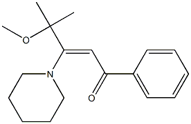 4-METHOXY-4-METHYL-1-PHENYL-3-PIPERIDIN-1-YL-PENT-2-EN-1-ONE Struktur