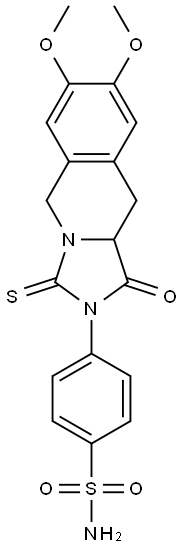 4-(7,8-DIMETHOXY-1-OXO-3-THIOXO-1,5,10,10A-TETRAHYDROIMIDAZO[1,5-B]ISOQUINOLIN-2(3H)-YL)BENZENESULFONAMIDE Struktur