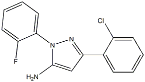 3-(2-CHLOROPHENYL)-1-(2-FLUOROPHENYL)-1H-PYRAZOL-5-AMINE Struktur