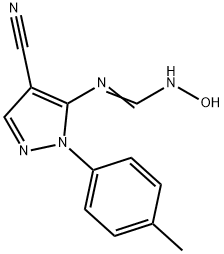 N-[4-CYANO-1-(4-METHYLPHENYL)-1H-PYRAZOL-5-YL]-N'-HYDROXYIMINOFORMAMIDE Struktur