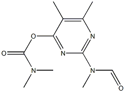 5,6-DIMETHYL-2-(N-FORMYLMETHYLAMINO)-4-PYRIMIDINYL DIMETHYLCARBAMATE Struktur