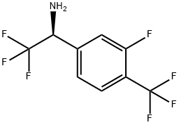 (1S)-2,2,2-TRIFLUORO-1-[3-FLUORO-4-(TRIFLUOROMETHYL)PHENYL]ETHYLAMINE Struktur