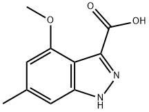 4-METHOXY-6-METHYL-3-(1H)INDAZOLE CARBOXYLIC ACID Struktur