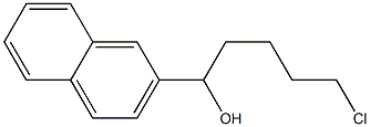 5-CHLORO-1-(2-NAPHTHYL)-1-PENTANOL Struktur