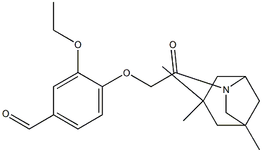 3-ETHOXY-4-[2-OXO-2-(1,3,3-TRIMETHYL-6-AZA-BICYCLO[3.2.1]OCT-6-YL)-ETHOXY]-BENZALDEHYDE Struktur