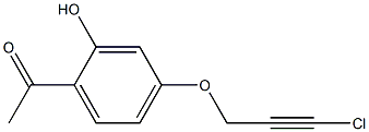 1-[4-(3-CHLORO-PROP-2-YNYLOXY)-2-HYDROXY-PHENYL]-ETHANONE Struktur