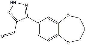 3-(3,4-DIHYDRO-2H-1,5-BENZODIOXEPIN-7-YL)-1H-PYRAZOLE-4-CARBALDEHYDE Struktur