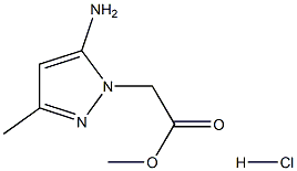 (5-AMINO-3-METHYL-PYRAZOL-1-YL)-ACETIC ACID METHYL ESTER HYDROCHLORIDE Struktur