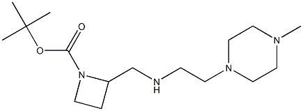 1-BOC-2-([(4-METHYL-PIPERAZIN-1-YLETHYL)-AMINO]-METHYL)-AZETIDINE Struktur