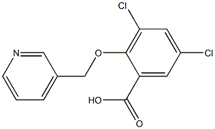 3,5-DICHLORO-2-(PYRIDIN-3-YLMETHOXY)BENZOIC ACID Struktur