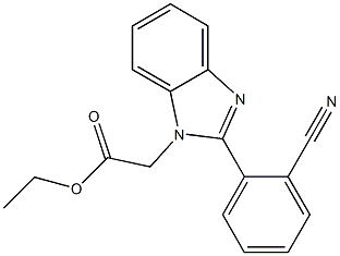 [2-(2-CYANO-PHENYL)-BENZOIMIDAZOL-1-YL]-ACETIC ACID ETHYL ESTER Struktur