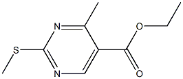 4-METHYL-2-METHYLSULFANYL-PYRIMIDINE-5-CARBOXYLIC ACID ETHYL ESTER Struktur