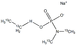 ETHYL HYDROGEN DIMETHYLAMIDOPHOSPHATE, SODIUM SALT (13C4) Struktur