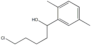 5-CHLORO-1-(2,5-DIMETHYLPHENYL)-1-PENTANOL Struktur