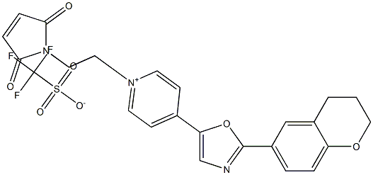 1-[2-(MALEIMIDO)ETHYL]-4-[2-(3,4-DIHYDRO-2H-1-BENZOPYRAN-6-YL)-5-OXAZOLYL]PYRIDINIUM TRIFLATE Struktur