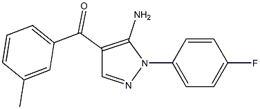 (5-AMINO-1-(4-FLUOROPHENYL)-1H-PYRAZOL-4-YL)(M-TOLYL)METHANONE Struktur