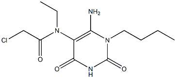 N-(6-AMINO-1-BUTYL-2,4-DIOXO-1,2,3,4-TETRAHYDROPYRIMIDIN-5-YL)-2-CHLORO-N-ETHYLACETAMIDE Struktur