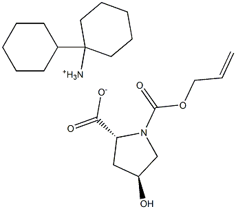 (2S,4R)-N-ALPHA-4-HYDROXYPYRROLIDINE-2-CARBOXYLIC-ACID DCHA Struktur