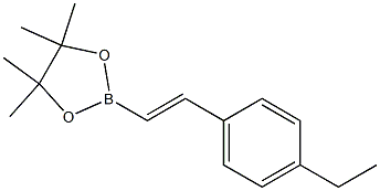 2-(E-2-(4-ETHYLPHENYL)VINYL)-4,4,5,5-TETRAMETHYL-1,3,2-DIOXABOROLANE Struktur